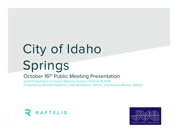 city of idaho springs