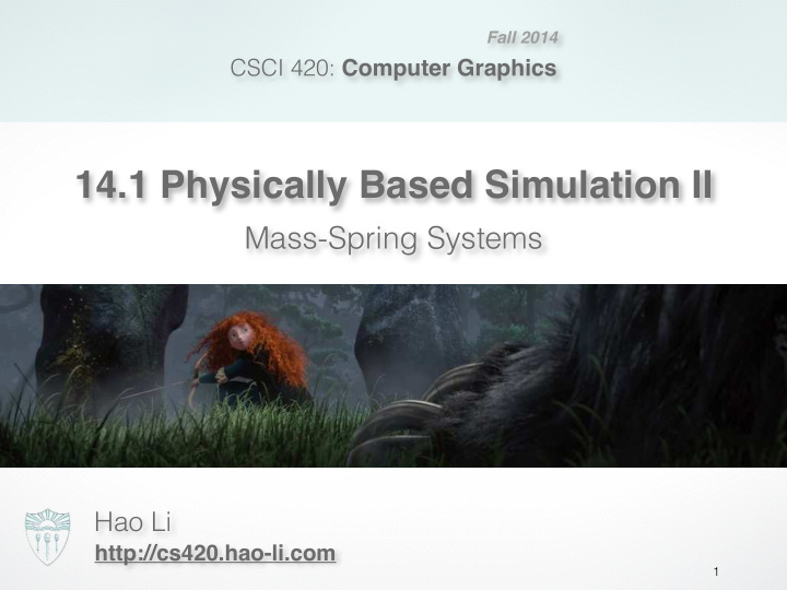 14 1 physically based simulation ii