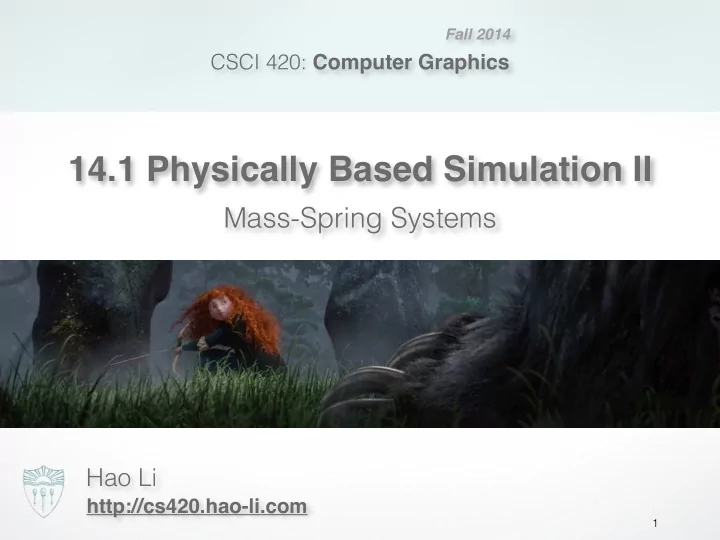 14 1 physically based simulation ii
