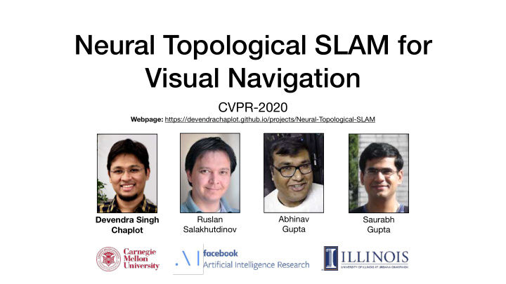 neural topological slam for visual navigation