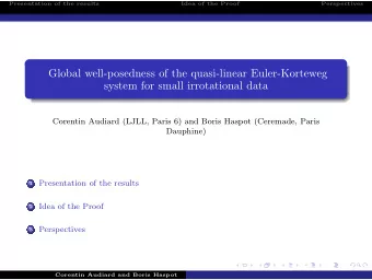 Global well-posedness of the quasi-linear Euler-Korteweg  system for small irrotational data