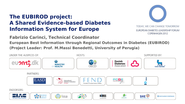 the eubirod project a shared evidence based diabetes