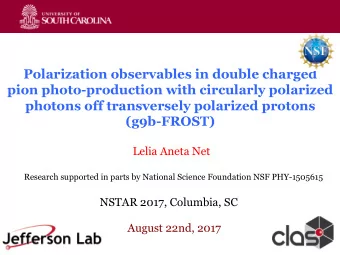photons off transversely polarized protons    (g9b-FROST)  Lelia Aneta Net  Research