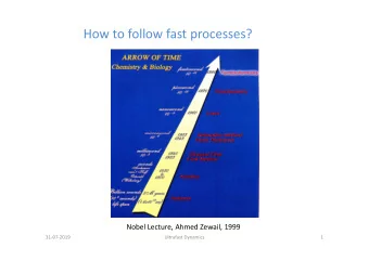 How to follow fast processes? Nobel Lecture, Ahmed Zewail, 1999 31  07  2019 Ultrafast