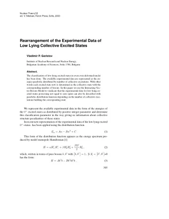 Rearrangement of the Experimental Data of  Low Lying Collective Excited States  Vladimir P.