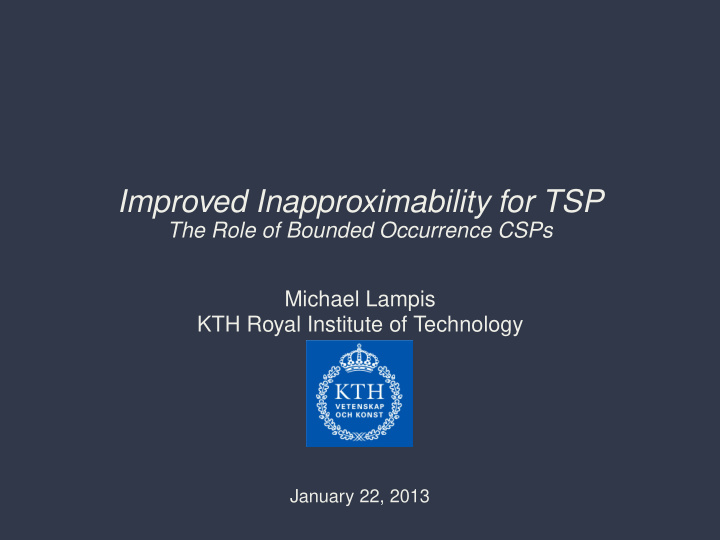 improved inapproximability for tsp