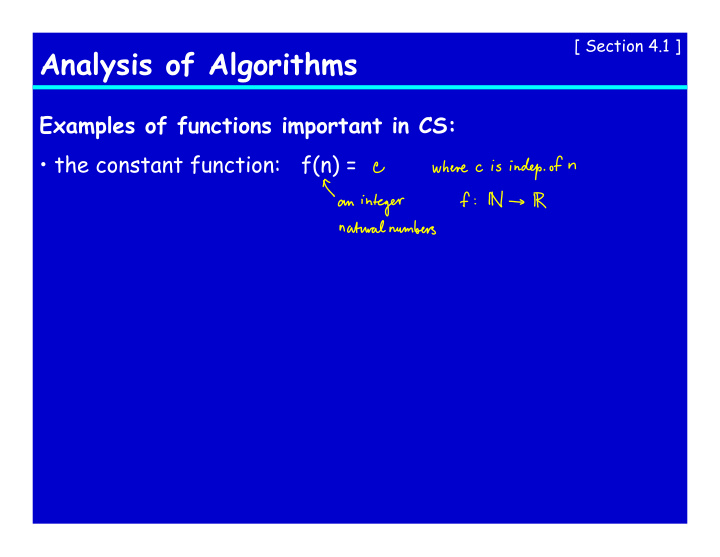 analysis of algorithms