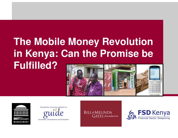 the mobile money revolution in kenya can the promise be