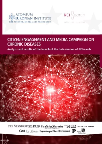 CITIZEN ENGAGEMENT AND MEDIA CAMPAIGN ON  CHRONIC DISEASES  Analysis and results of the launch of