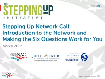 1  National Association of Counties  Stepping Up Team  Maeghan Gilmore  Nastassia Walsh  Program