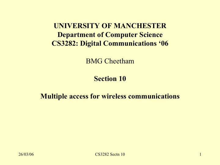 university of manchester department of computer science