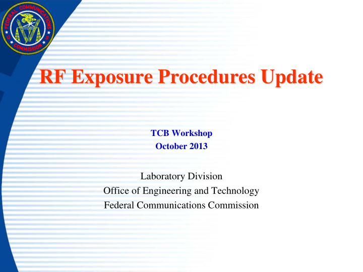 rf exposure procedures update