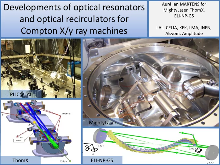 and optical recirculators for