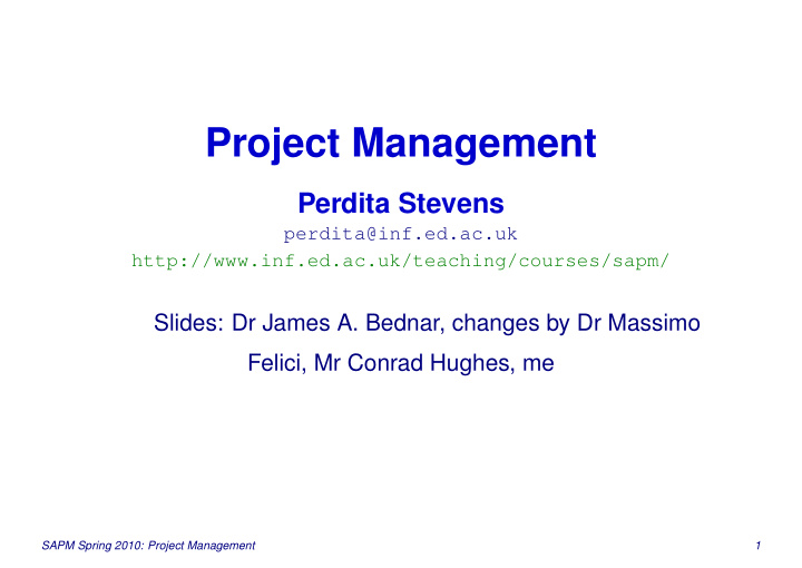 project management