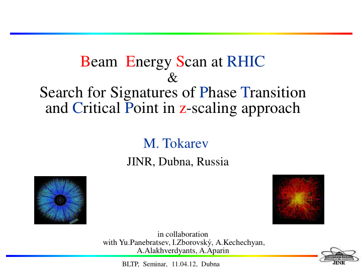 beam energy scan at rhic