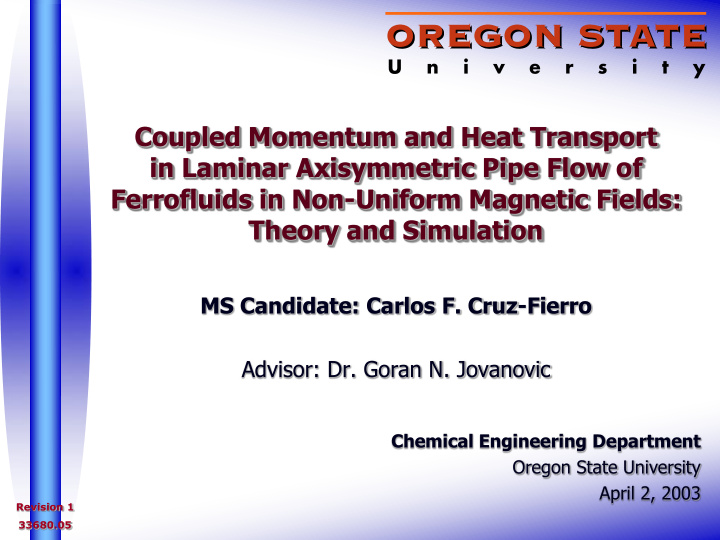 coupled momentum and heat transport