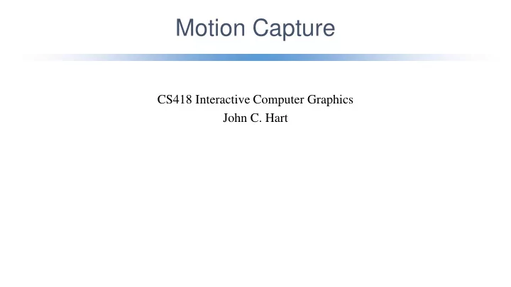 motion capture