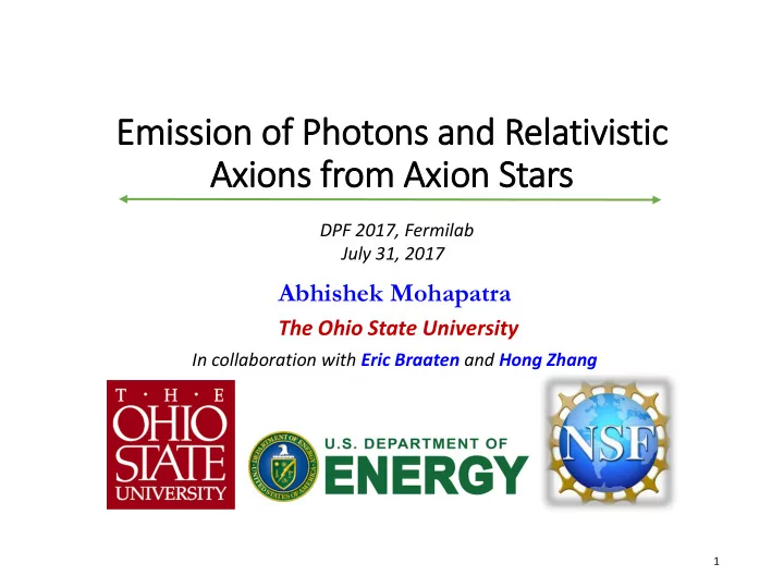 axions from axio ion stars