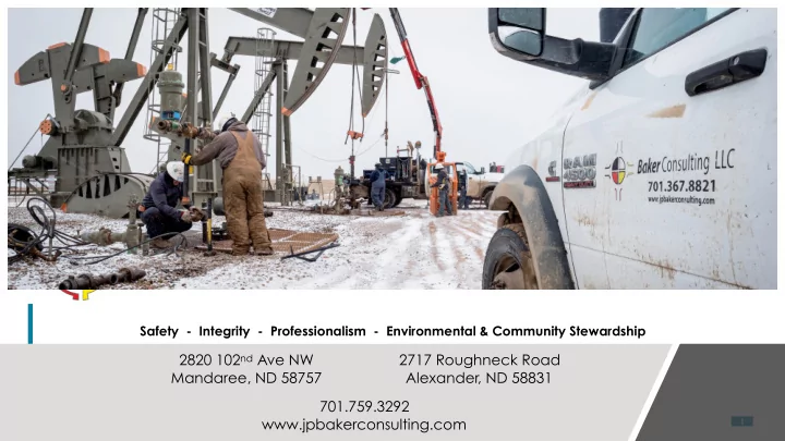 safety integrity professionalism environmental amp