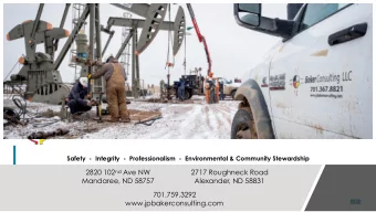 Safety  -  Integrity  -  Professionalism  -  Environmental &amp; Community Stewardship 2820 102 nd