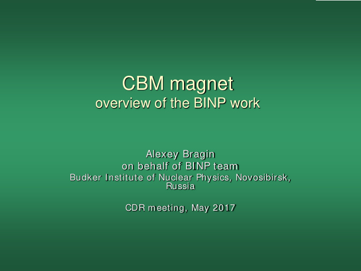 cbm magnet