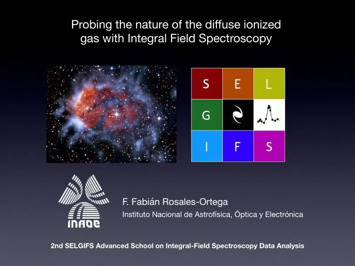 probing the nature of the di ff use ionized gas with