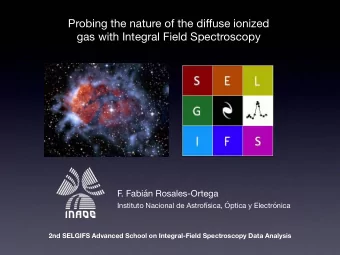 Probing the nature of the di ff use ionized  gas with Integral Field Spectroscopy  F  . Fabin