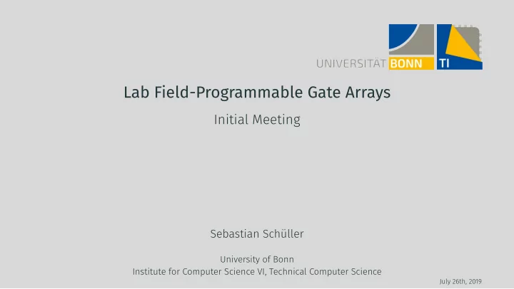 lab field programmable gate arrays