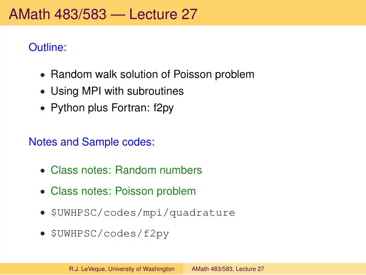 amath 483 583 lecture 27