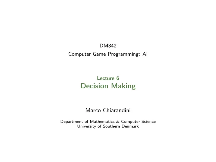 decision making