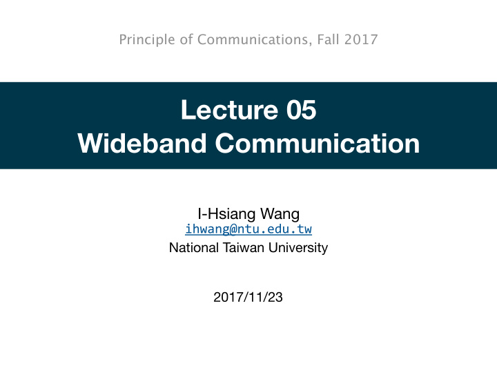 lecture 05 wideband communication