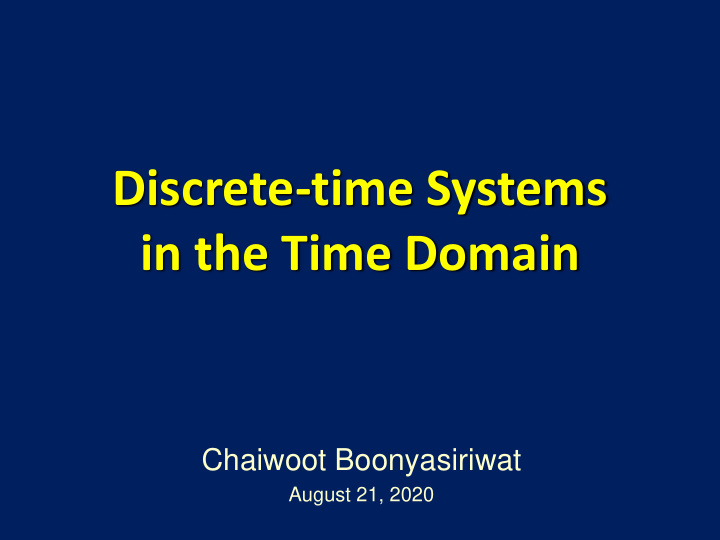 discrete time systems