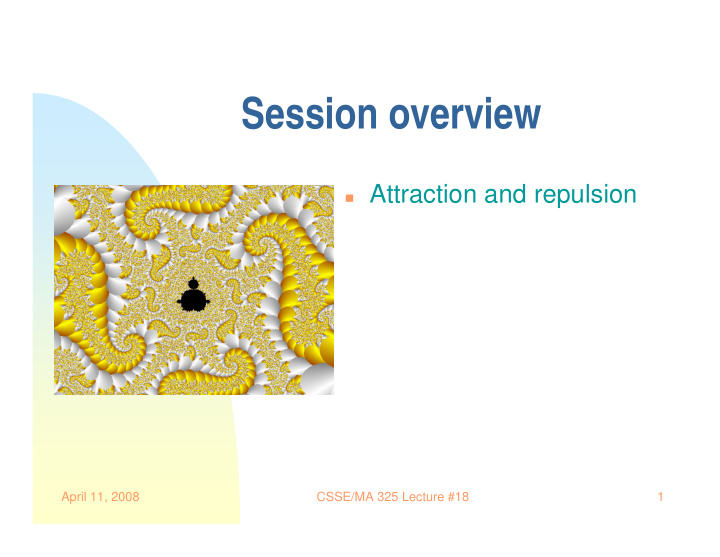 session overview