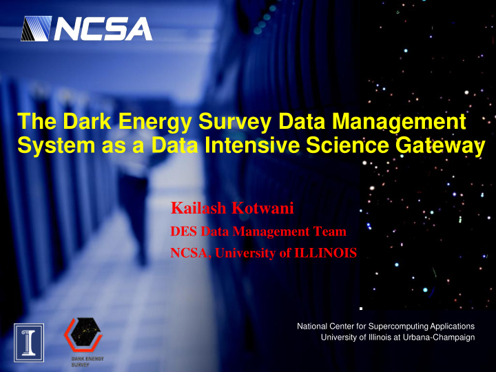 the dark energy survey data management system as a data