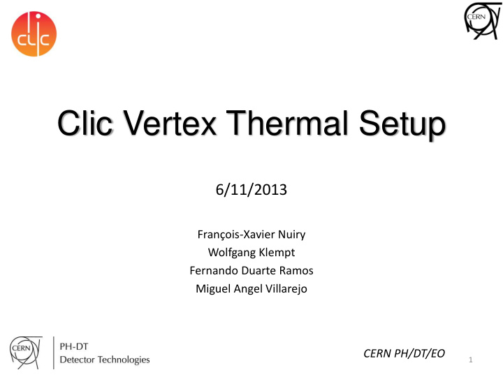 clic vertex thermal setup