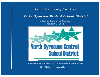 North Syracuse Central School District  Advisory Committee Meeting  January 9, 2018 Castallo and