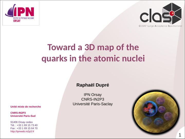 toward a 3d map of the quarks in the atomic nuclei