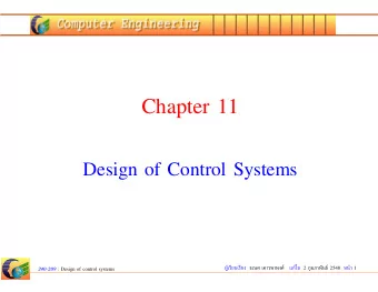 Chapter 11  Design of Control Systems