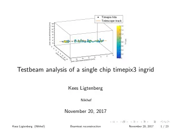 Testbeam analysis of a single chip timepix3 ingrid  Kees Ligtenberg  Nikhef  November 20, 2017
