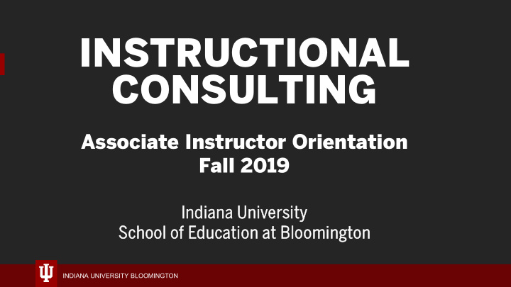 instructional consulting