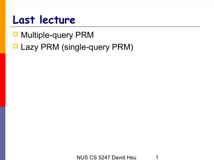 last lecture