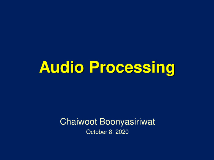 audio processing