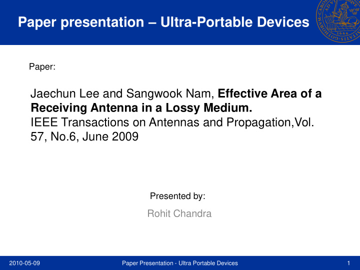 paper presentation ultra portable devices