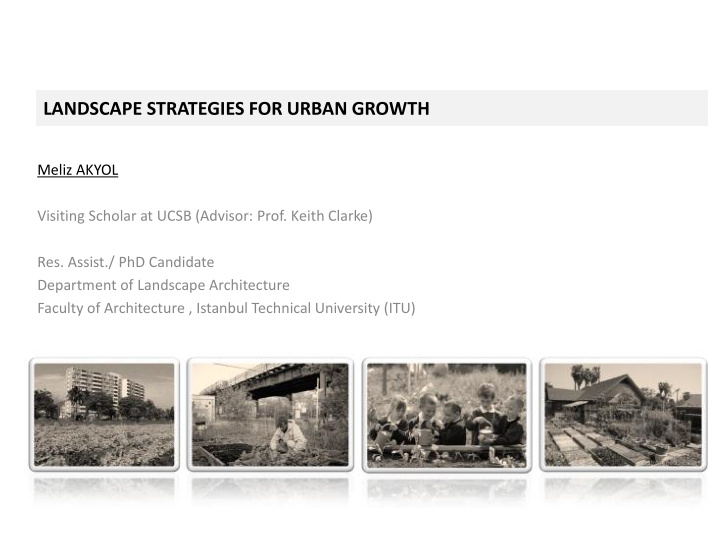 landscape strategies for urban growth