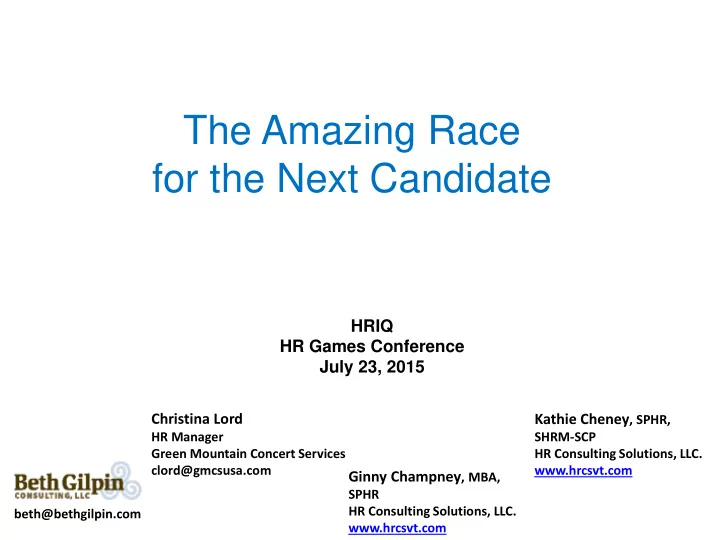 the amazing race