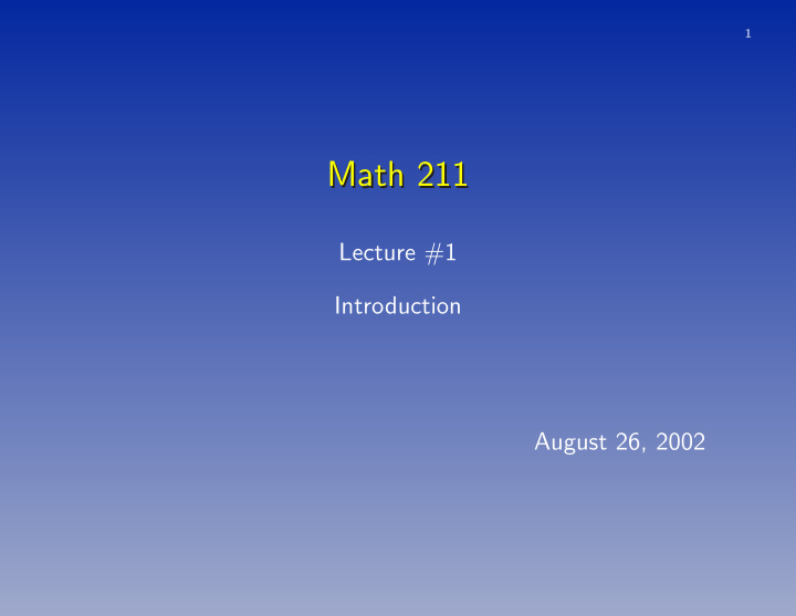 math 211 math 211