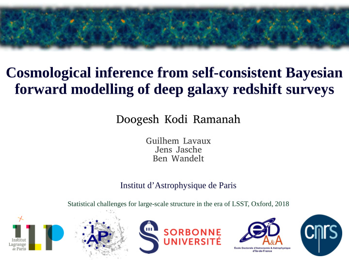 cosmological inference from self consistent bayesian