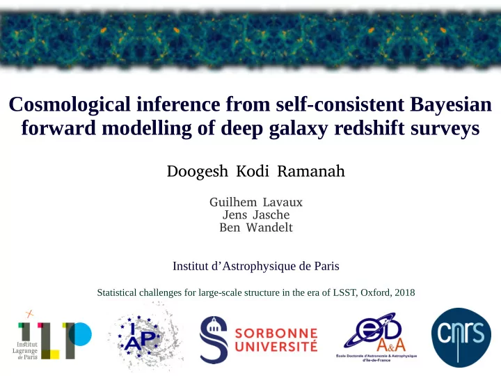 cosmological inference from self consistent bayesian