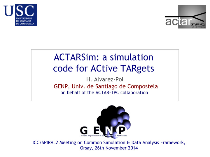 actarsim a simulation code for active targets