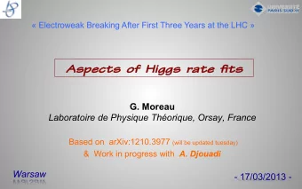 G. Moreau  Laboratoire de Physique Thorique, Orsay, France Based on  arXiv:1210.3977 (will be
